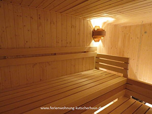 Sauna der Ferienwohnung
