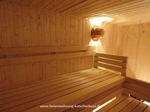 Sauna der Ferienwohnung