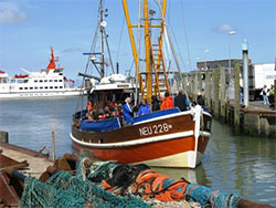 Krabbenkutter im Hafen Neuharlingersiel