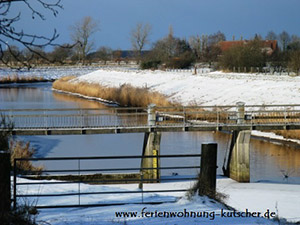 Winter im Urlaubsort Holtgast